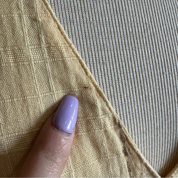 VTG Light Yellow Ditsy Floral Embroidered Vest - Picture 3 of 12